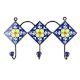 Navy Blie With Yellow Ceramic Floral Tiles Hooks Online